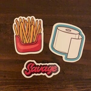 Stickers Set of 3 Laptop Water Bottle VSCO Small